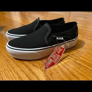 Asher platform slip on vans